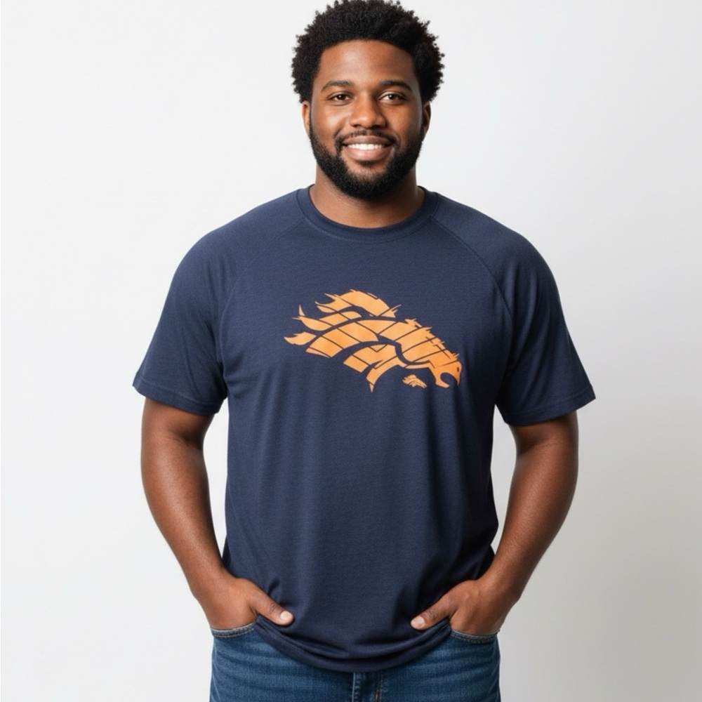 Men’s Denver Broncos T-shirt Sz XXL-Navy blue